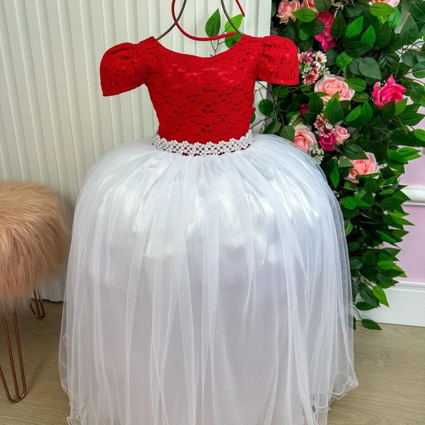 Vestido Enjoy Longo Mari Peito Vermelho