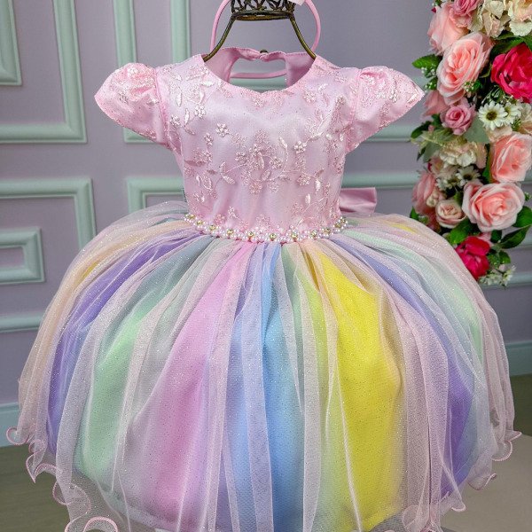 Vestido Marie Tematico Arco Iris – Colorido