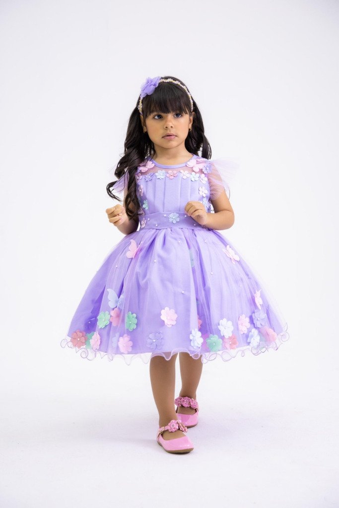 Vestido Marie Jardim Encantado Isis Luxinho Lilas