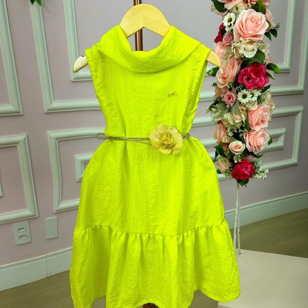 Vestido Blogueirinha Serena Verde Lima Neon