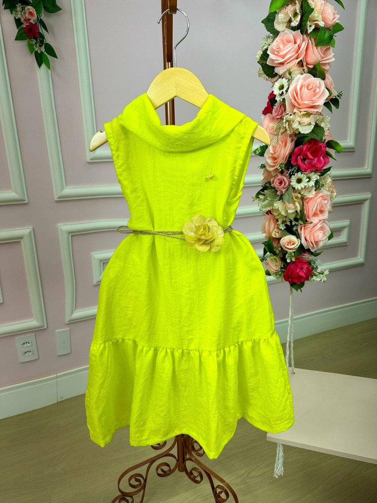 Vestido Blogueirinha Serena Verde Lima Neon