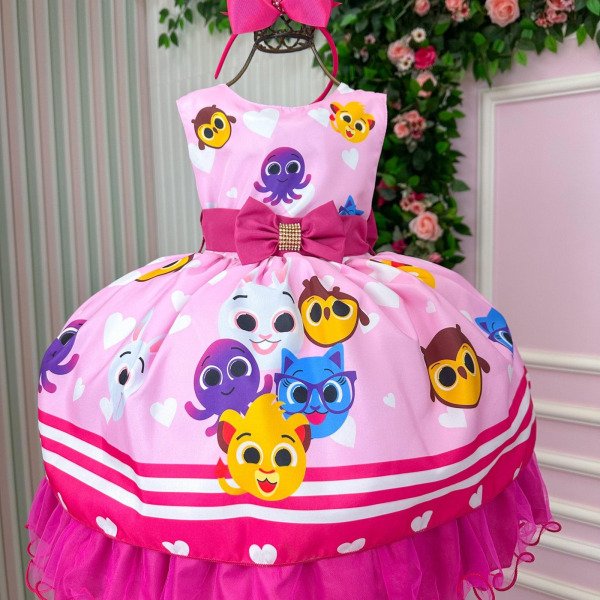 Vestido Infantil Temáticos Luxo Bolofofos – Bolo Fofos