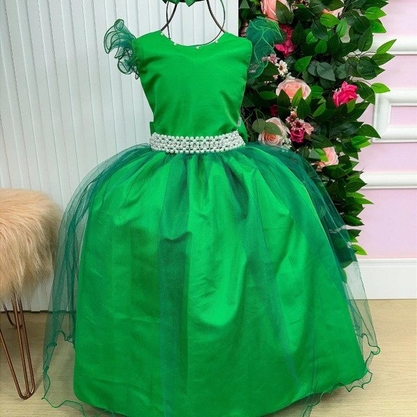 Vestido Marie Longo Amanda Verde Bandeira