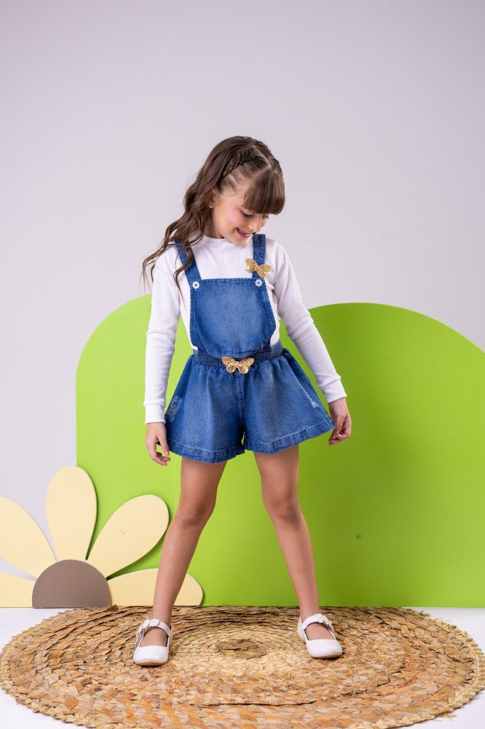 Jardineira Blogueirinha Jeans Elo