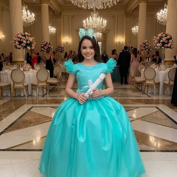 Vestido Marie Longo Amanda Verde Tiffany