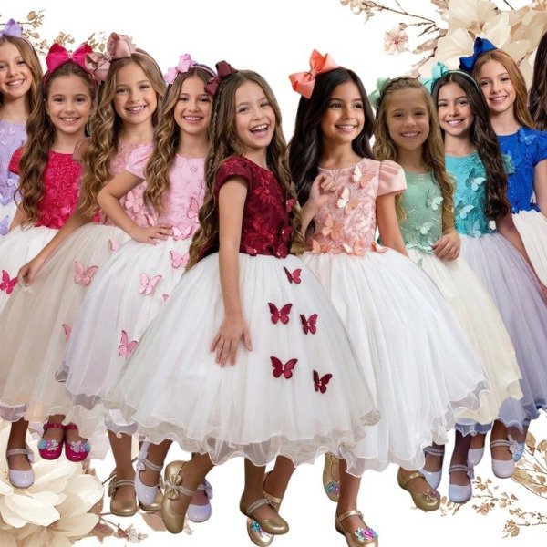 Vestido Juvenil – Midi Vila Lele Sabrina + Saiote